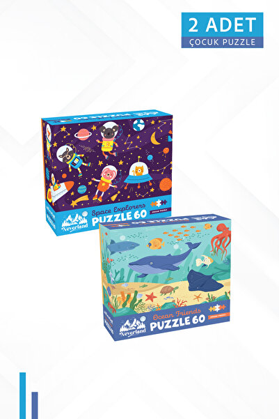Neverland 2 ADET 60 PARÇA - SPACE EXPLORERS (UZAY KAŞİFLERİ) VE OCEAN FRIENDS...