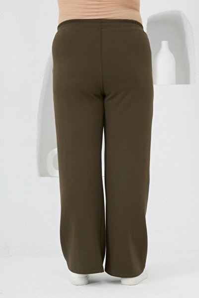 RMG Waist-Tied Plus Size Tracksuit Khaki