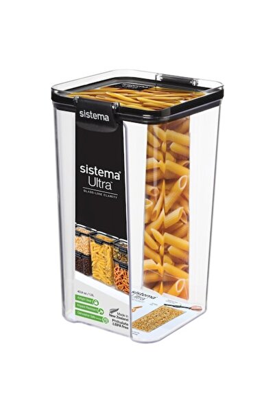 Sistema Tritan Ultra Square Food Storage Container with Lid, Plastic, 1.3L