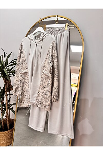 ESİO Shawl Pattern Tracksuit Set