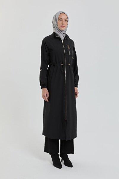 Nihan Beli Büzgülü Aksesuar Detaylı Kap Siyah