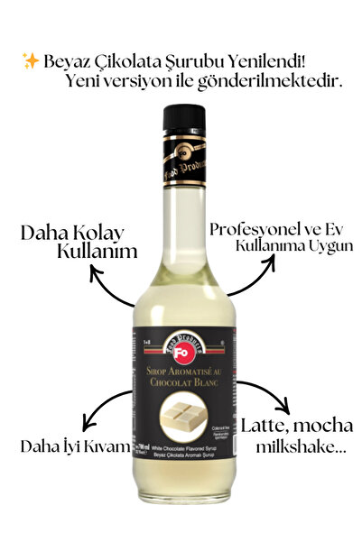 FO 4'lü Avantaj Paketi Çikolata Beyaz Çikolata Karamel Vanilya Şurubu 700ml x 4 Adet