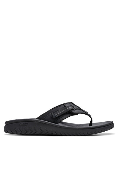 CLARKS Ανδρικές σαγιονάρες μαύρες CLARKS-26176988 ΜΑΥΡΗ ΔΕΡΜΑΤΙΝΗ