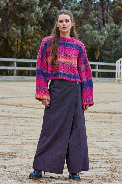 Los banditos Wrap Skirt Pocketed Wide Leg Pants