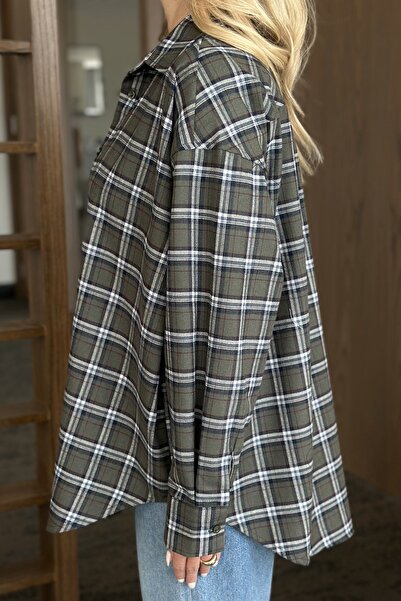 Laluvia Zelená kostkovaná košile - 2226