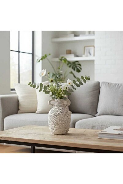 Casco مزهرية ديكورية سيراميكية بمقبضين