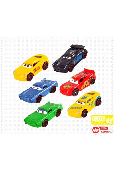 Oyuncakistan Metal Şimşek Mcqueen, Jackson Storm, Dinoco Ve Arkadaşları 6lı C...