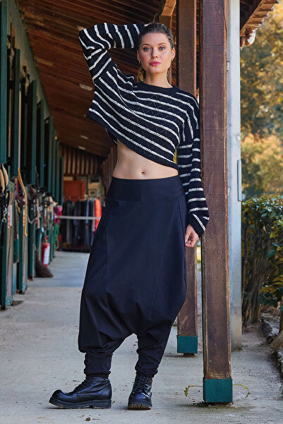 Los banditos Elastic Waist Mesh Low Waist Women's Casual Pants