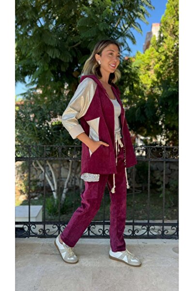 Punta Otantik LS14525 Италианско кадифено сако с сърцевиден мотив, цвят фуксия