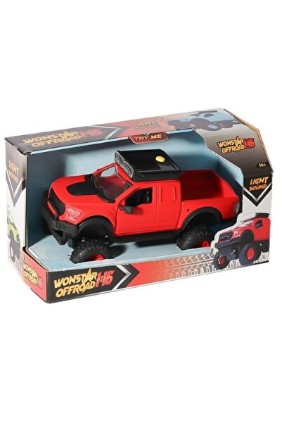 KIZIL Sesli Işıklı İş Makinaları 25 cm Kamyon - 4016 - Kırmızı