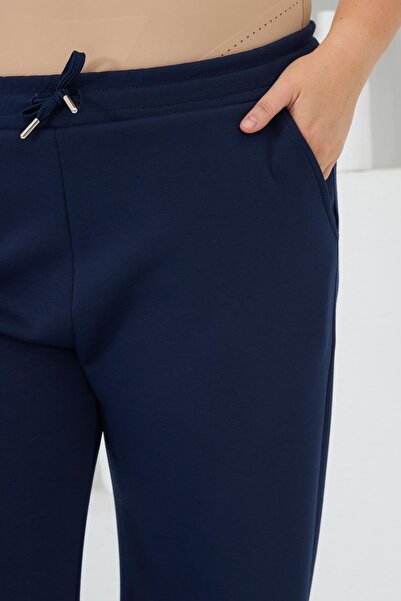 RMG Waist-Tied Plus Size Tracksuit Navy Blue