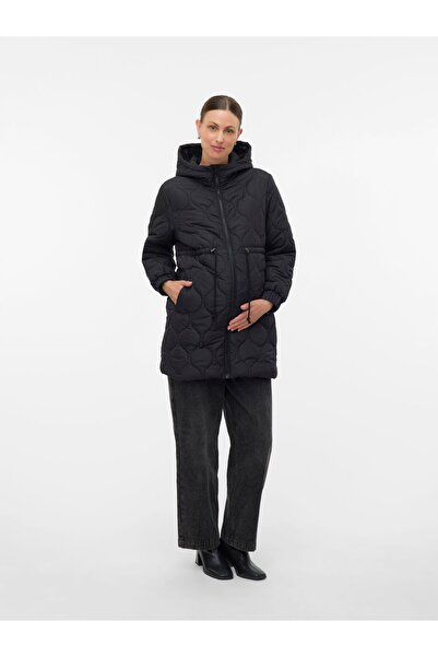 Mama Licious Jacke Kapuze Elastische Bündchen Steppjacke