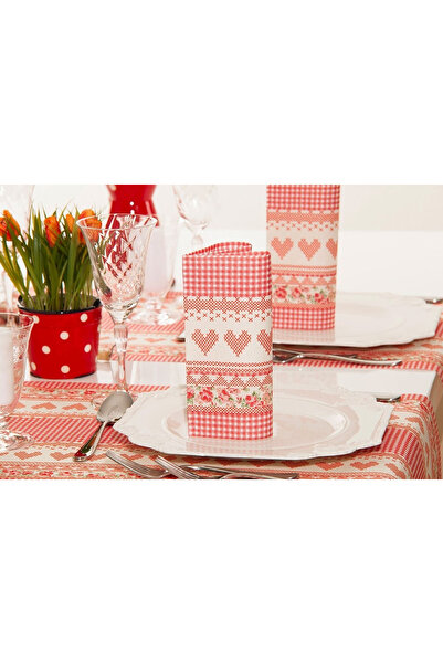 Mank Șervețele festive Linclass - Mathilda (inimioare) / 40 x 40 cm / 50 buc