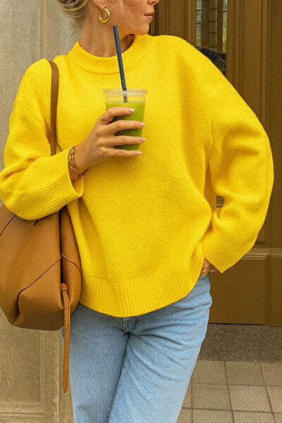 Keywest Women's Turtleneck Oversize New Season Knitwear Sweater