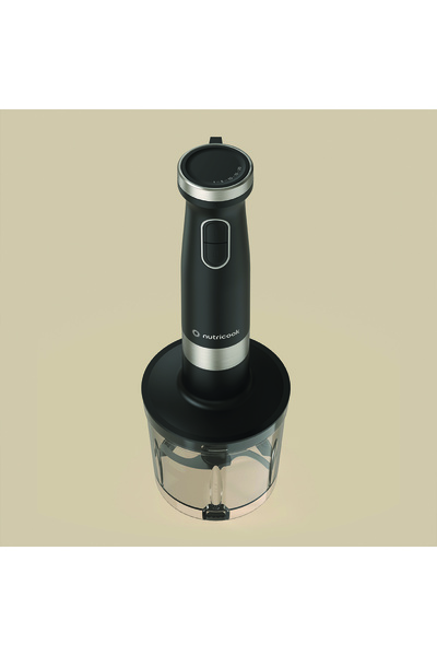 Nutricook خلاط يدوي إسينشالز، 1200 واط، 20 سرعة، كوب سعة 600 مل، مريح، أسود