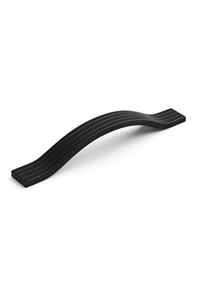 Badem10 Mâner din metal negru Akasya, 128 mm, mâner pentru sertar pentru mobilier modern, mâner pentru dulapuri de bucătărie și uși, durabil