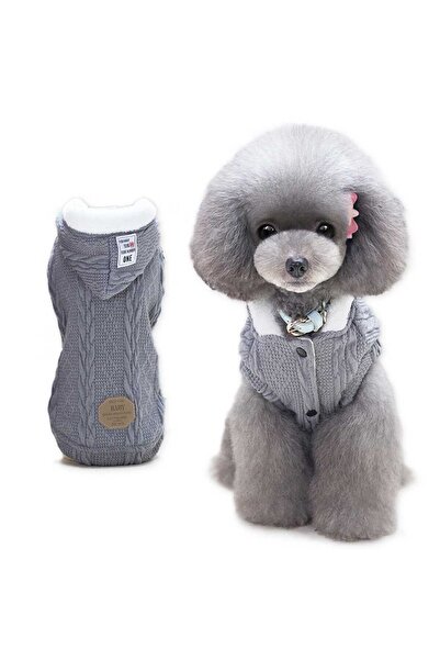 fara marca Geaca pentru catei gri S 20cm lungime