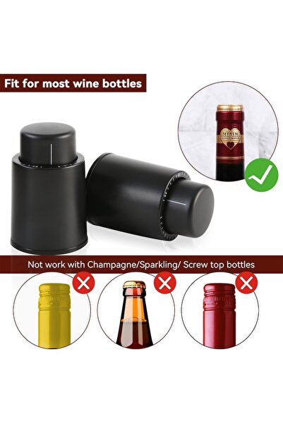 dalimag Vacuum Wine Stopper, Long Preservation, Black