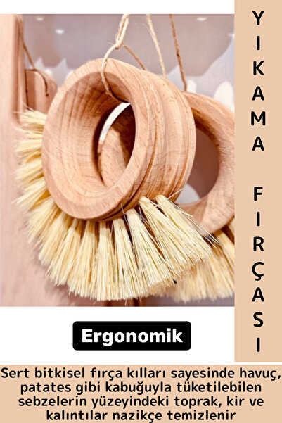 Wintoup Εργονομική βούρτσα πλυσίματος λαχανικών και φρούτων με σκληρές φυτικέ...