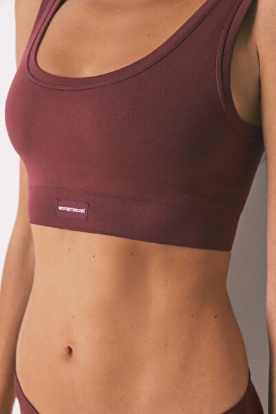 Women'secret LOVELY seamless reversible top in maroon