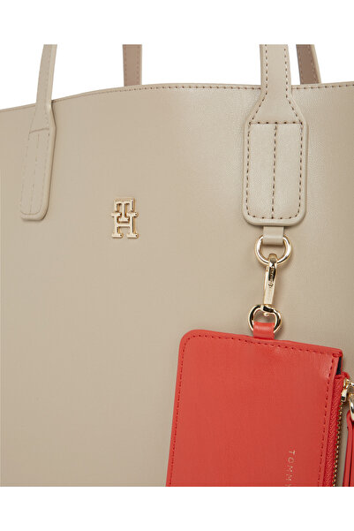 Tommy Hilfiger Th Icon Tote Bej Kadın Çanta