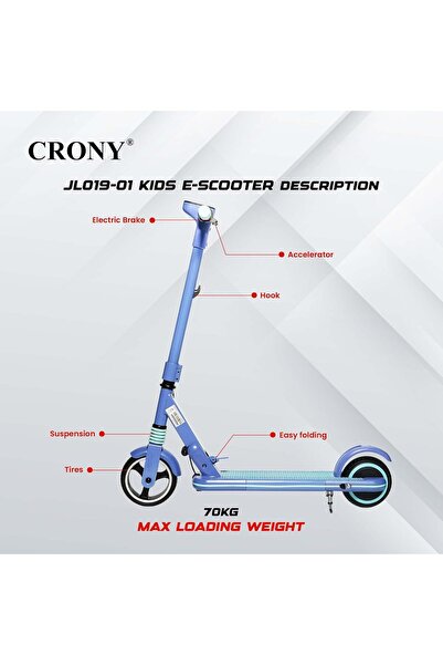 CRONY سكوتر كهربائي للأطفال JL019-01 بمحرك 150 واط وشاشة LED