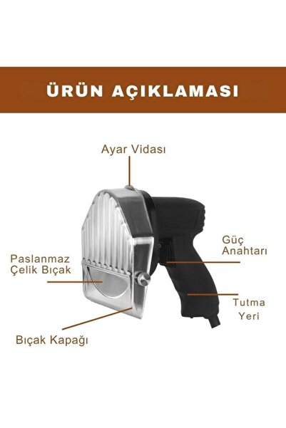 vosco Elektrikli Döner Kesme Makinası Çift Bıçaklı