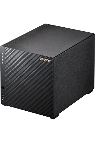 Asustor Drivestor 4 AS1104T - وحدة تخزين شبكية (NAS) رباعية الفتحات، 1.4 جيجاهرتز رباعية النواة، منفذ 2.5 جيجابت إيثرنت واحد، ذاكرة وصول عشوائي (RAM) سعة 1 جيجابايت DDR4، شبكة