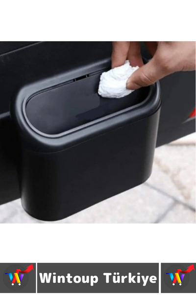 Wintoup Durable Auto Garbage Cleaning Door Side Back Seat Clip-On Easy Installation Car Interior Trash Can with Lid