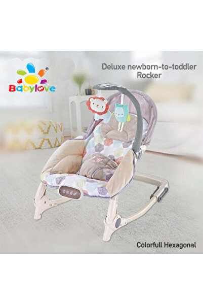 Babylove كرسي هزاز موسيقي كاكي 33-1886277K