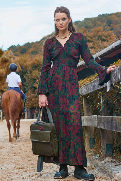 Los banditos Χειμερινό φόρεμα ισπανικού στυλ με ελαστικό λαιμό