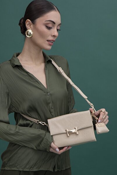 LuviShoes Byn2256 Dark Beige Women's Crossbody Bag