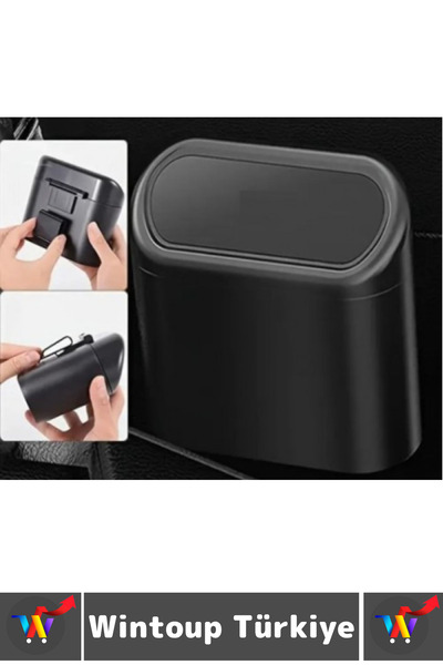 Wintoup Durable Auto Cleaning Door Side Back Seat Clip-On Easy Installation Car Interior Trash Can with Lid 2Pcs