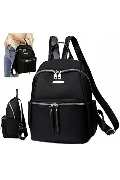 Edibazzar Elegant Black Women's Backpack - Waterproof Synthetic Material