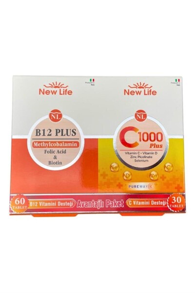 New Life Newlife B12 Plus 60 Tablet + Newlife C1000 Plus 30 Tablet Advantageous Package