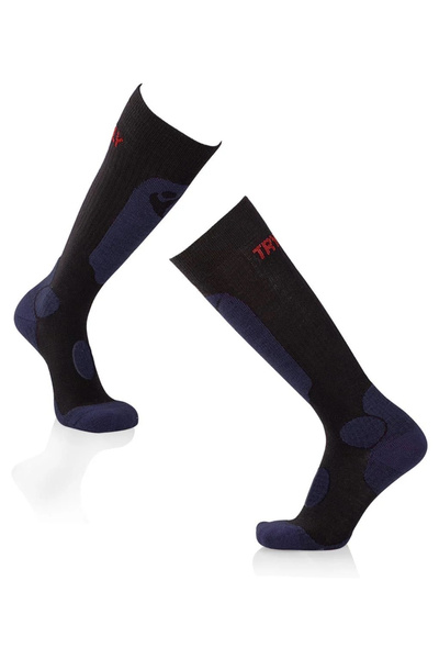 Try to Fly Sosete schi 3/4 lungi lana merino Negru Denim