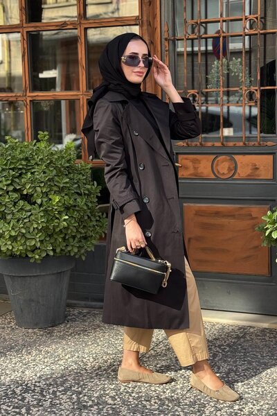 SEÇİL Trençkot 10002522110006 Siyah