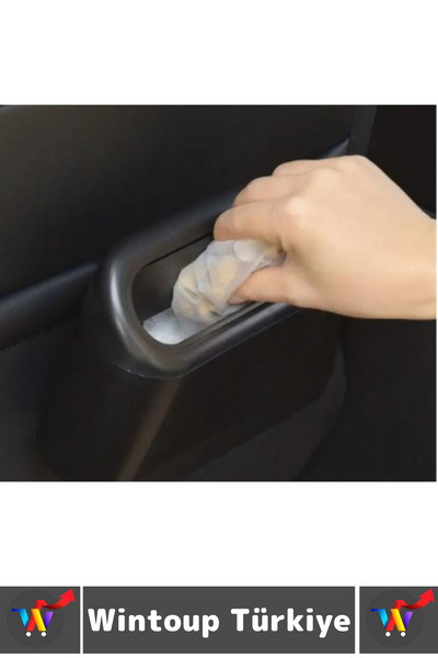 Wintoup Durable Auto Garbage Cleaning Door Side Back Seat Clip-On Easy Installation Car Interior Trash Can with Lid