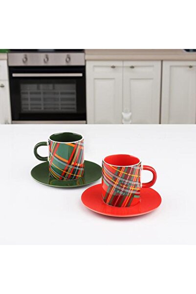 Kosova Eks-01 Porcelain 2-Piece Cup Set 90Cc 2 Colors