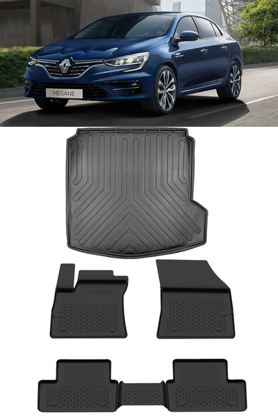 Sahler Renault Megane 4 Sedan 2016 Sonrası Touch Paket Rizline 3D Sağ Cepli B...