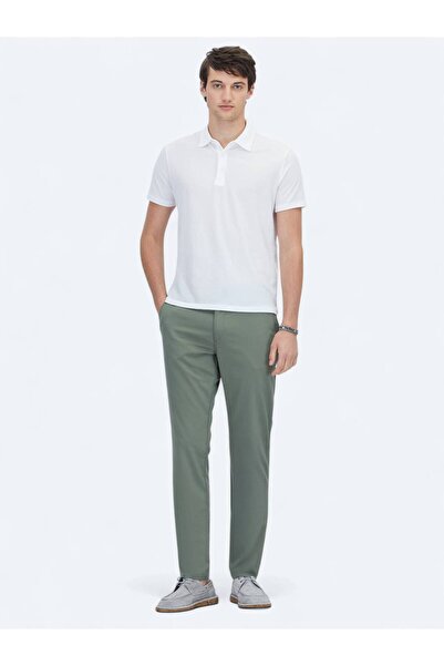 Kip Біла футболка з коміром-поло та візерунком