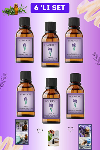 SCARPİON Lavanta Uçucu Buhur Yağı Hava Nemlendiriciler için Buhurdanlık Esans...