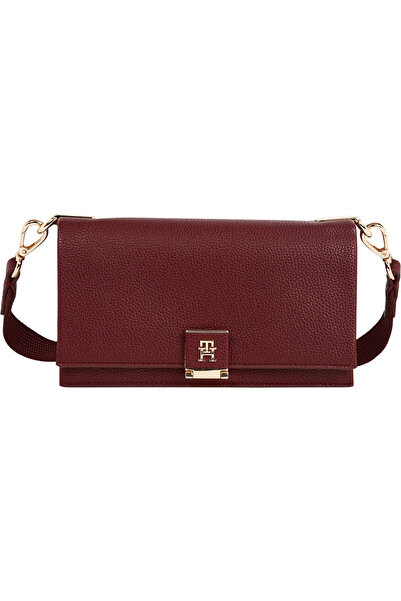 Tommy Hilfiger Th Her Mini Crossover Bordo Kadın Çanta