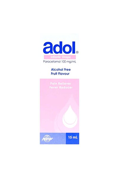 Adol Infants Drops Paracetamol, 15 ML, 100 mg, Pain Reliver, Fever Reducer