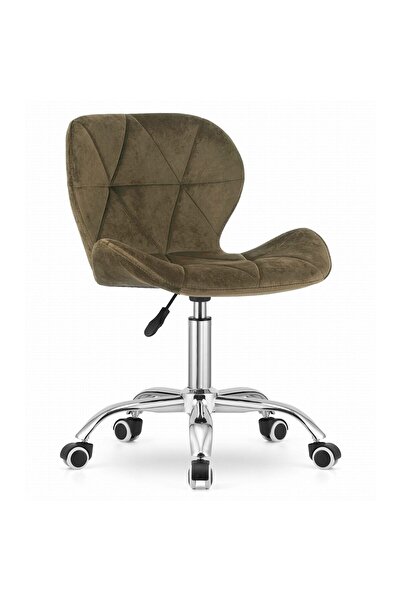 Leobert Scaun de birou, Artool, Avola, rotativ, catifea, maro, 53.5x55x72.5-8...