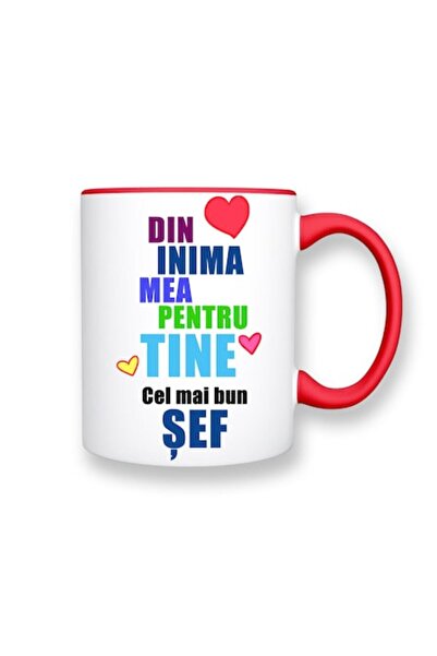 OEM Cană personalizată pentru Șef cu mesajul: „Din inima mea pentru tine, cel...