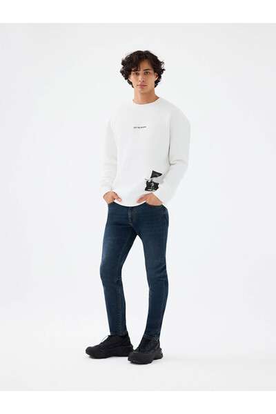 Loft Ανδρικό φούτερ Oversize Fit Λευκό Lf2041434