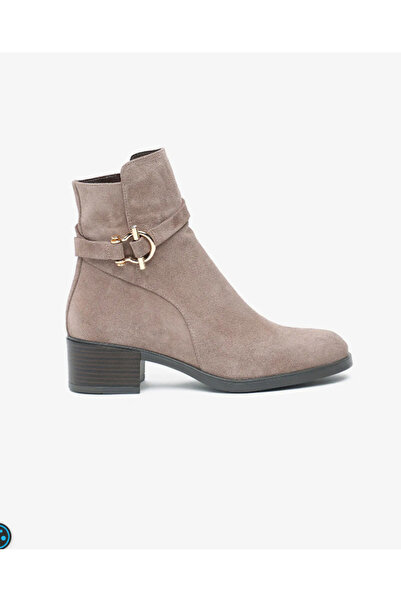 Greyder Mink Suede Genuine Leather Thick Heel Stylish Daily 59301 Women's Boots