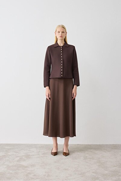 TERZİ DÜKKANI VALER PEPLUM ÇELİK Ö din material subțire TRİKO HIRKA MARO