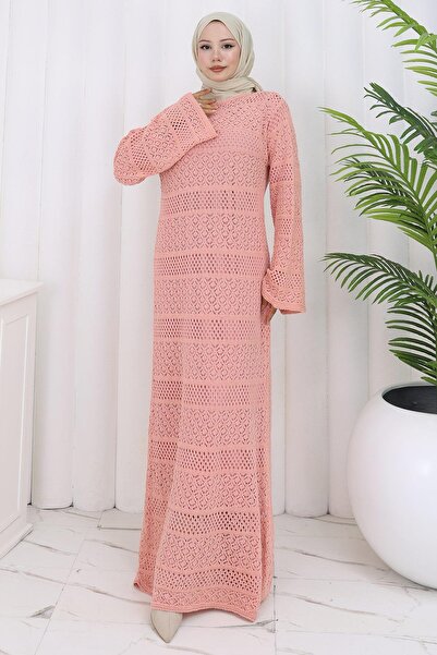 hafsamina Φόρεμα με επένδυση ανοιχτόχρωμο Dusty Rose HM2841